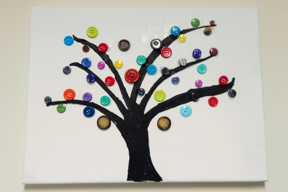 Button Apple Tree Craft - Rhythms of Play