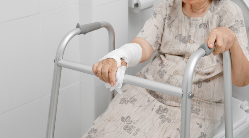 help senior use bathroom