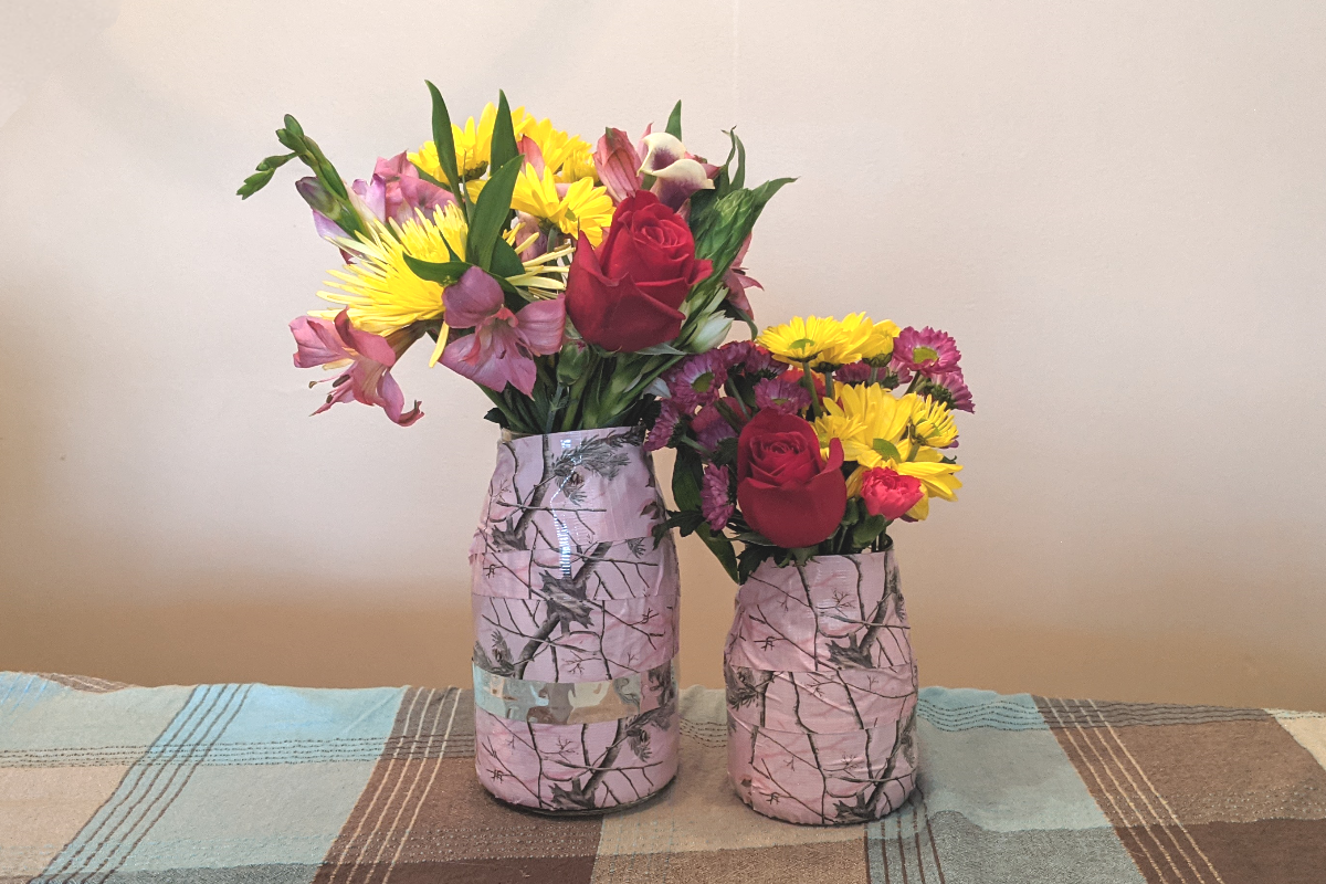 duct tape vase