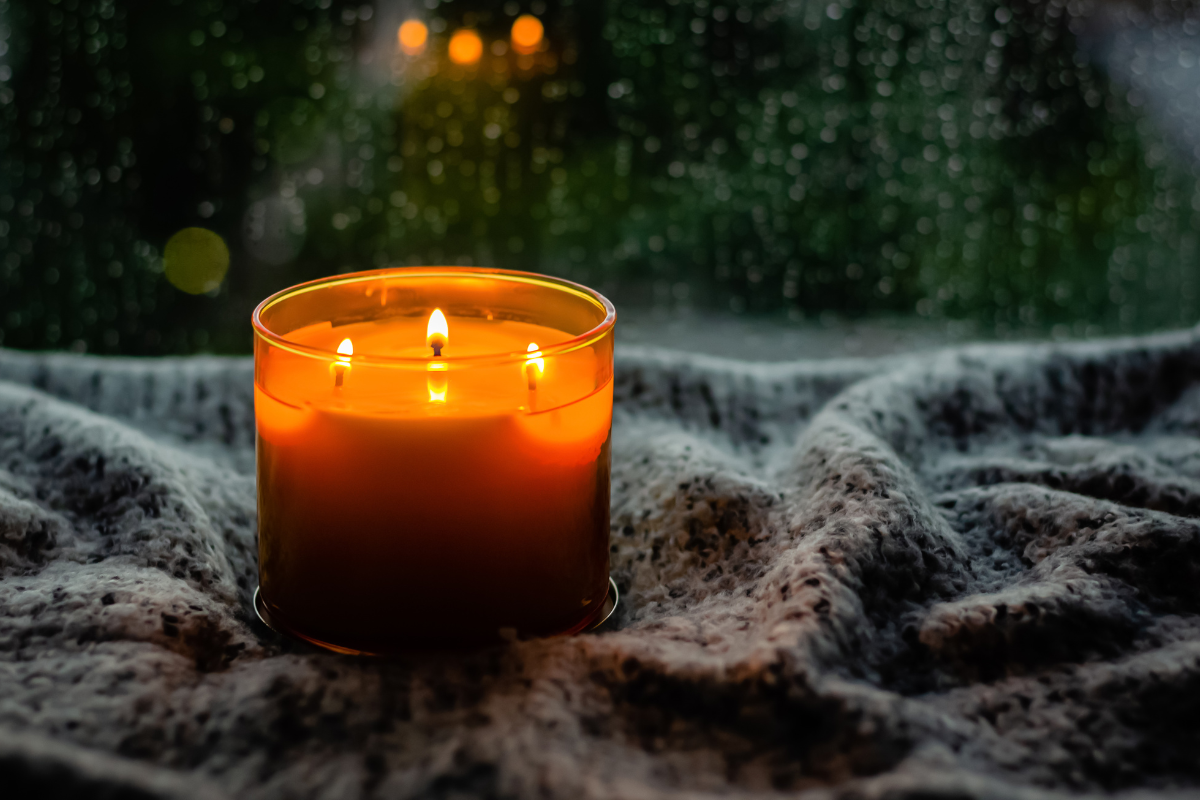 Candle with light deals